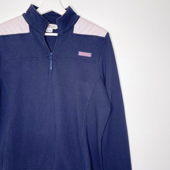 VINEYARD VINES 1/4 Zip Blue Jacket - Picture 2 of 8